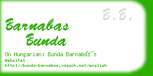 barnabas bunda business card